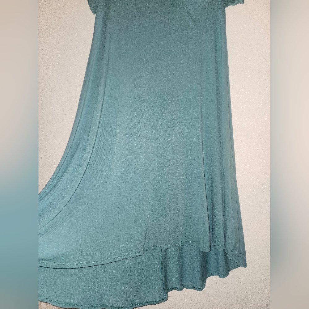 EUC LuLaRoe "Carly T-Shirt Dress" in Jade Green • Sz XS (2-4+) - Picture 6 of 10